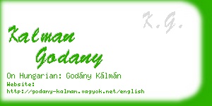 kalman godany business card